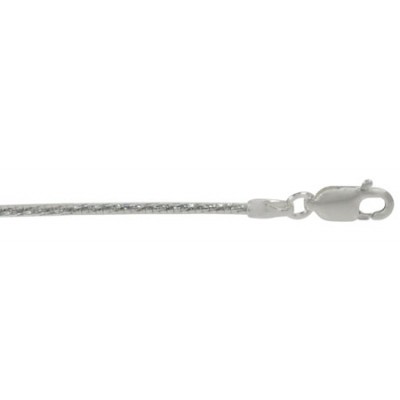 1.3mm Diamond Cut Omega Wire, 16" - 18" Length, Sterling Silver